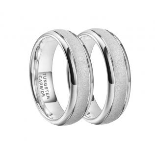Bílé unikátní wolframové prsteny