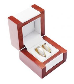 Dřevěná dárková krabička na snubní prsteny DN-2/NA/A1