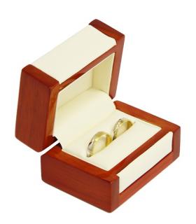 Dřevěná dárková krabička na snubní prsteny DN-7/A20