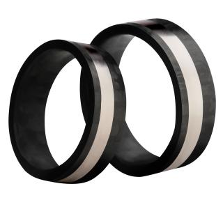 Karbonové snubní prsteny s titanem CT8-6