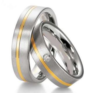 Kombinované snubní prsteny z chirurgické oceli OZ1010