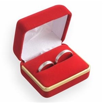 Sametová  dárková krabička na snubní prsteny CD-3/A7