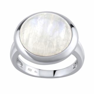Silvego stříbrný prsten s přírodním Měsíčním kamenem