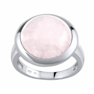 Silvego stříbrný prsten s přírodním Růženínem