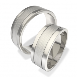 Snubní prsteny z chirurgické oceli 7008 (Snubní prsteny 7008)