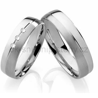 Snubní prsteny z chirurgické oceli OC1046 (Snubní prsteny OC1046)