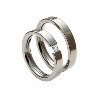 Snubní prsteny z chirurgické oceli TR406R4 (Snubní prsteny TR406R4)
