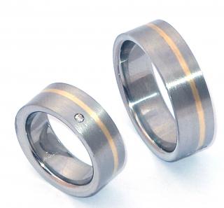 Snubní prsteny z chirurgické oceli zau07200+zau07202