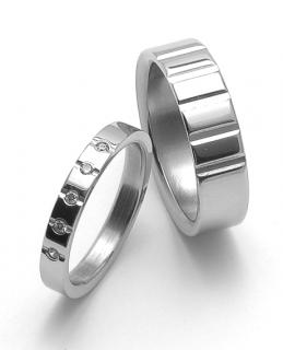 Snubní prsteny z chirurgické oceli ZERO Collection rz04009+rz86009 (Snubní prsteny ZERO Collection rz04009+rz86009)