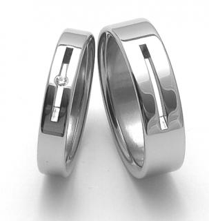 Snubní prsteny z chirurgické oceli ZERO Collection rz04045+rz86010 (Snubní prsteny ZERO Collection rz04045+rz86010)