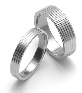 Snubní prsteny z chirurgické oceli ZERO Collection rz04800+rz06800 (Snubní prsteny ZERO Collection rz04800+rz06800)