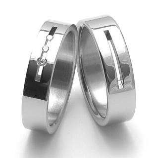 Snubní prsteny z chirurgické oceli ZERO Collection rz06010+rz86010 (Snubní prsteny ZERO Collection rz06010+rz86010)