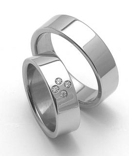 Snubní prsteny z chirurgické oceli ZERO Collection rz06054+rz06000 (Snubní prsteny ZERO Collection rz06054+rz06000)