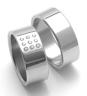 Snubní prsteny z chirurgické oceli ZERO Collection rz08001+rz08000 (Snubní prsteny ZERO Collection rz08001+rz08000)