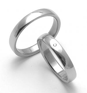 Snubní prsteny z chirurgické oceli ZERO Collection rz14000+rz14001 (Snubní prsteny ZERO Collection rz14000+rz14001)