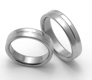 Snubní prsteny z chirurgické oceli ZERO Collection rz85118+rz85118 (Snubní prsteny ZERO Collection rz85118+rz85118)