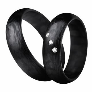 Snubní prsteny z karbonu CR400-6