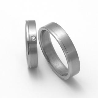 Snubní Titanové prsteny ZERO Collection TTN0301+TTN0302 (Snubní Titanové prsteny ZERO Collection TTN0301+TTN0302)