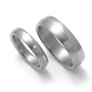 Snubní Titanové prsteny ZERO Collection TTN0401+TTN0402 (Snubní Titanové prsteny ZERO Collection TTN0401+TTN0402)