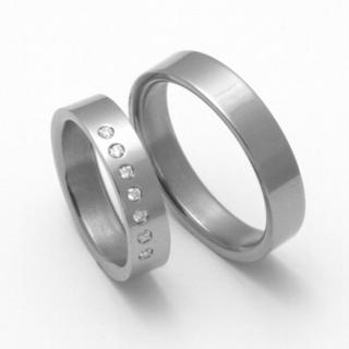 Snubní Titanové prsteny ZERO Collection TTN1101+TTN3002 (Snubní Titanové prsteny ZERO Collection TTN1101+TTN3002)