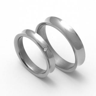 Snubní Titanové prsteny ZERO Collection TTN1501+TTN1503 (Snubní Titanové prsteny ZERO Collection TTN1501+TTN1503)