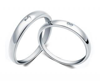 Stříbrné snubní prsteny ST1134