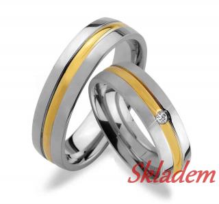 Svatební prsteny z chirurgické oceli OKU-13 (Snubní prsteny OKU-13)
