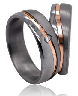Tantalové snubní prsteny Rose Gold