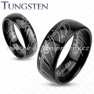 Wolframové snubní prsteny pána prstenů R-TU-160 (Wolframové snubní prsteny R-TU-160)