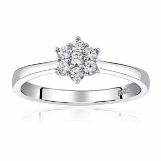 Zásnubní stříbrný prsten FLORINA s Brilliance Zirconia