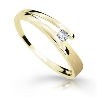 Zlatý zásnubní prsten DF 1716 se zirkony