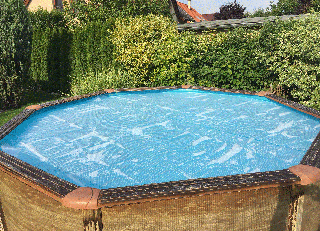 Solární plachta kruh 3,6 m průhledná Cornisun CORNISUN367