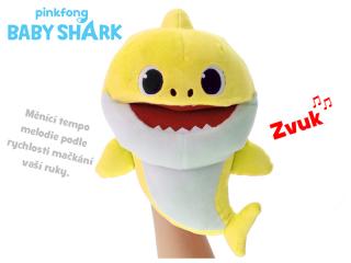 Baby Shark plyšový maňásek 23cm žlutý na baterie s volitelnou rychlostí hlasu 12m+  (Recyklační příspěvek 0,16 Kč bez DPH/ks)