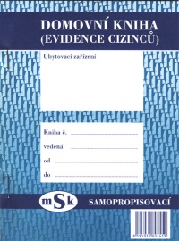 Domovní kniha (evidence cizinců) - půlená A4 mSk 345