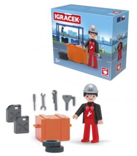 Igráček Automechanik - figurka s nářadím