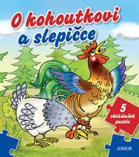 O kohoutkovi a slepičce (knížka s puzzle)