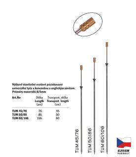 Teleskopická univerzální tyč - TUM Délka: 60/106 cm, Koncovka: anglický závit