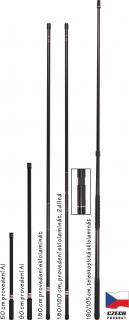 Univerzální tyč - sklo-laminát Délka: 180 cm, Transportní délka: 100 cm dvoudílná