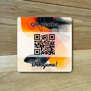 Destička s QR kódem pro přijímání plateb