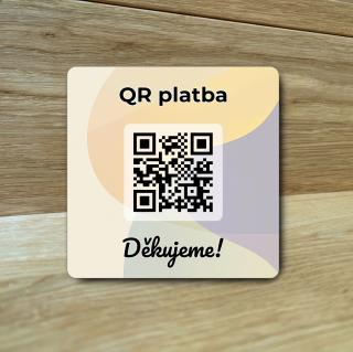 Destička s QR kódem pro přijímání plateb