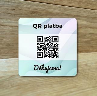 Destička s QR kódem pro přijímání plateb
