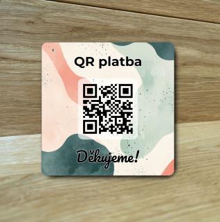 Destička s QR kódem pro přijímání plateb