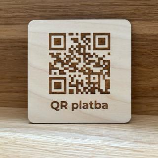 Destička s QR kódem pro přijímání plateb