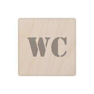 Dřevěná tabulka - WC