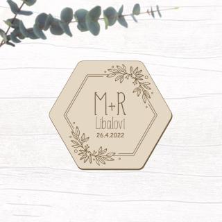 Svatební magnetky (hexagon)