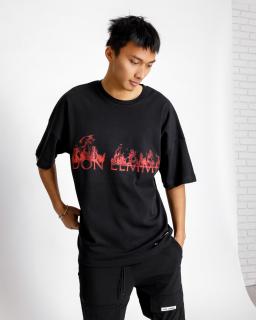 Oversized Triko Burning - black L