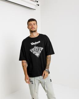 Oversized Triko Checkmate - black M