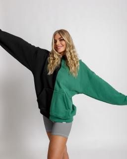 Unisex Mikina Semi - black/green Velikost: XL