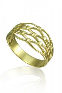 Dámský prsten ze zlata s mřížkou