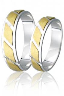 Snubní prsteny z bílého a žlutého zlata Viola 15